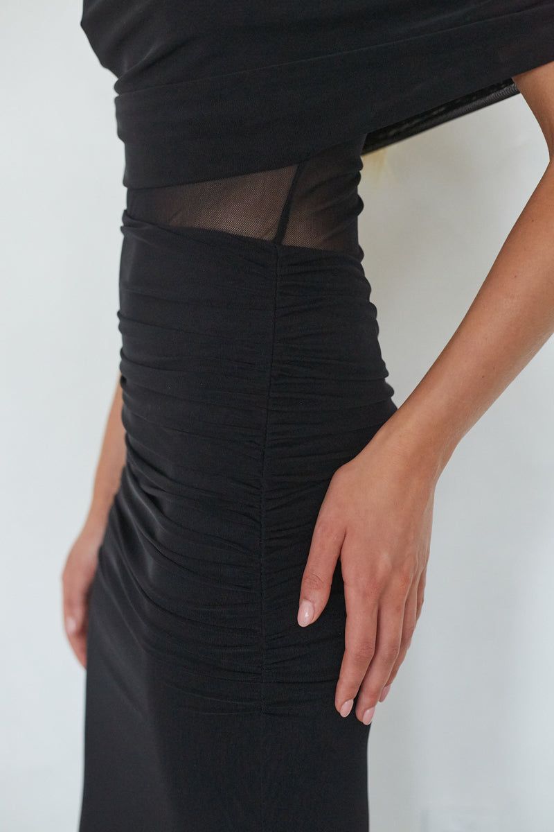 Anora Off the Shoulder Maxi Dress | Shop American Threads Boutique Black / M Anora Off the Shoulder Maxi Dress | Shop American Threads Boutique Black / M