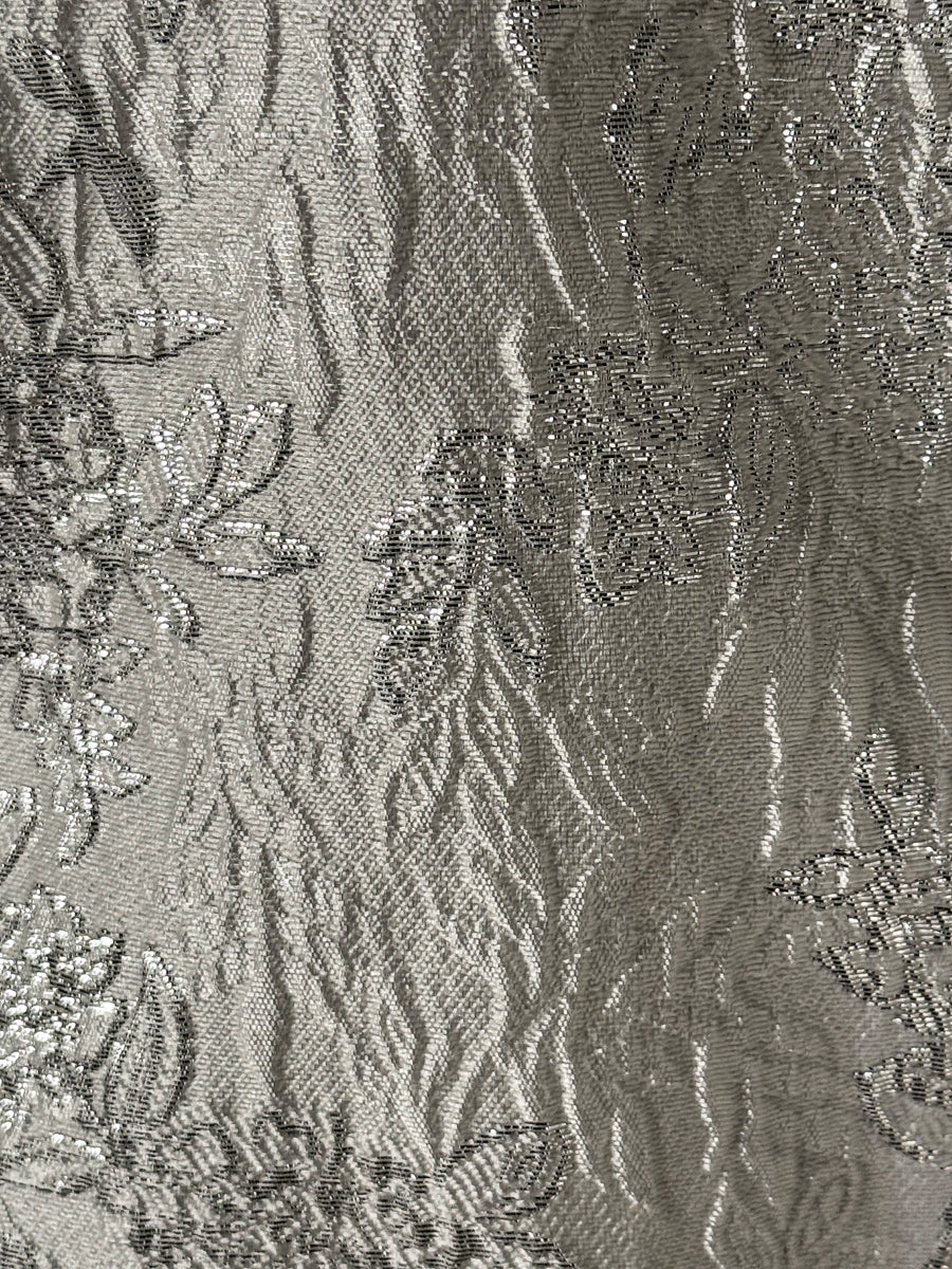 silver brocade bootie detail shot