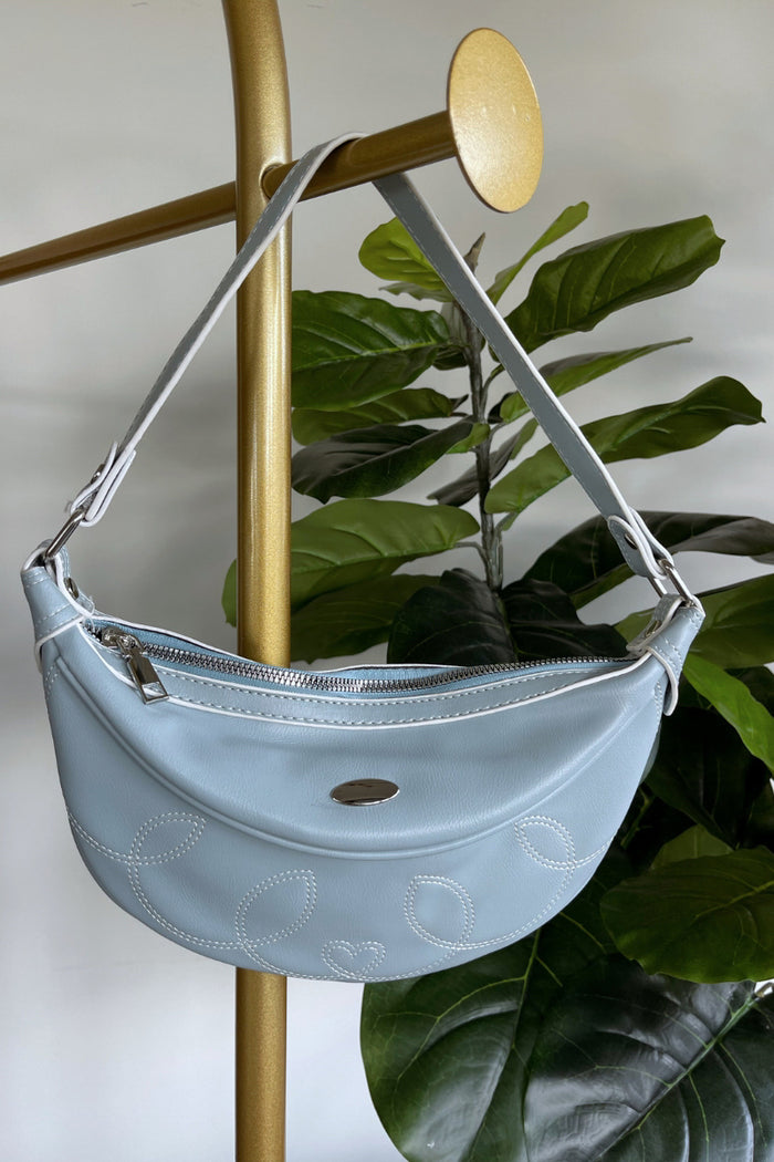 light blue embroidered purse - stagecoach bag