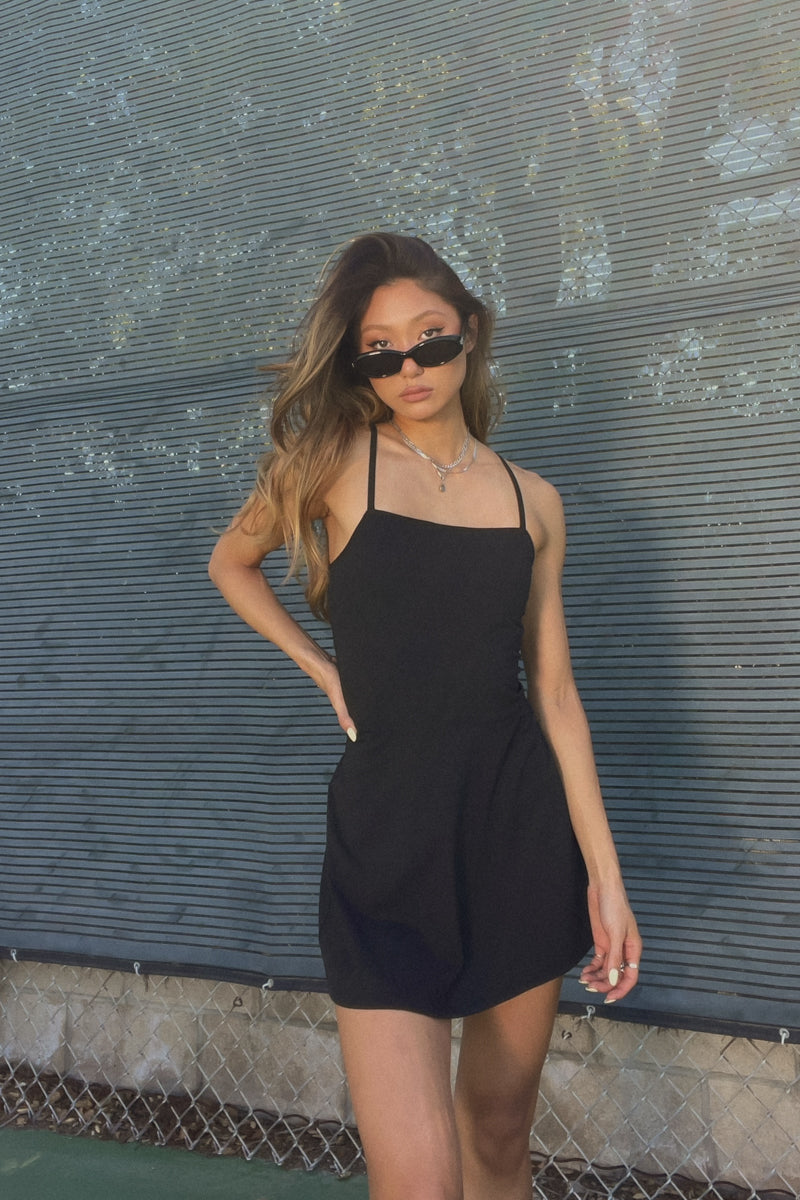 Carly Airbrush Tennis Dress in Black – American Threads