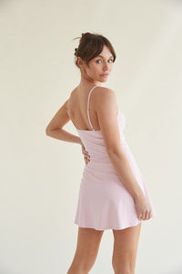 baby pink smoothing tennis skort dress 