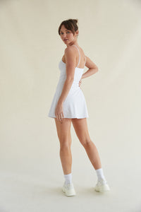 Carly Airbrush Tennis Dress in White – American Threads