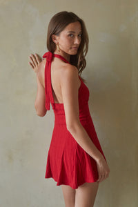 Colleen Halter Knit Mini Dress