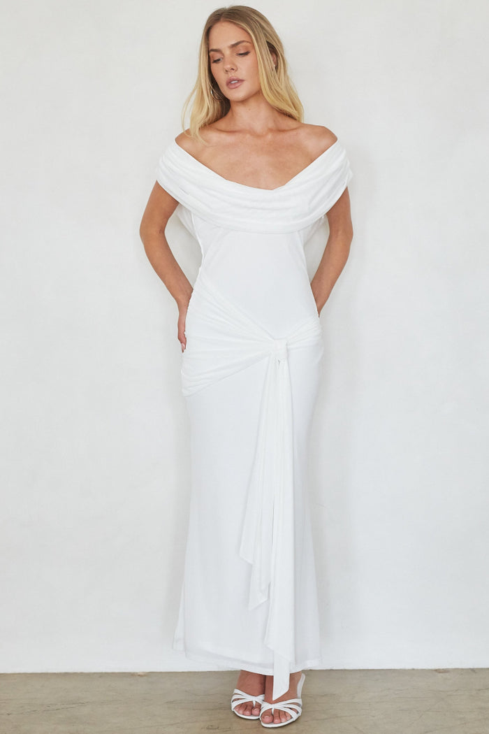 Dorit Mesh Tie Waist Maxi Dress | Shop American Threads Boutique Dorit Mesh Tie Waist Maxi Dress | Shop American Threads Boutique