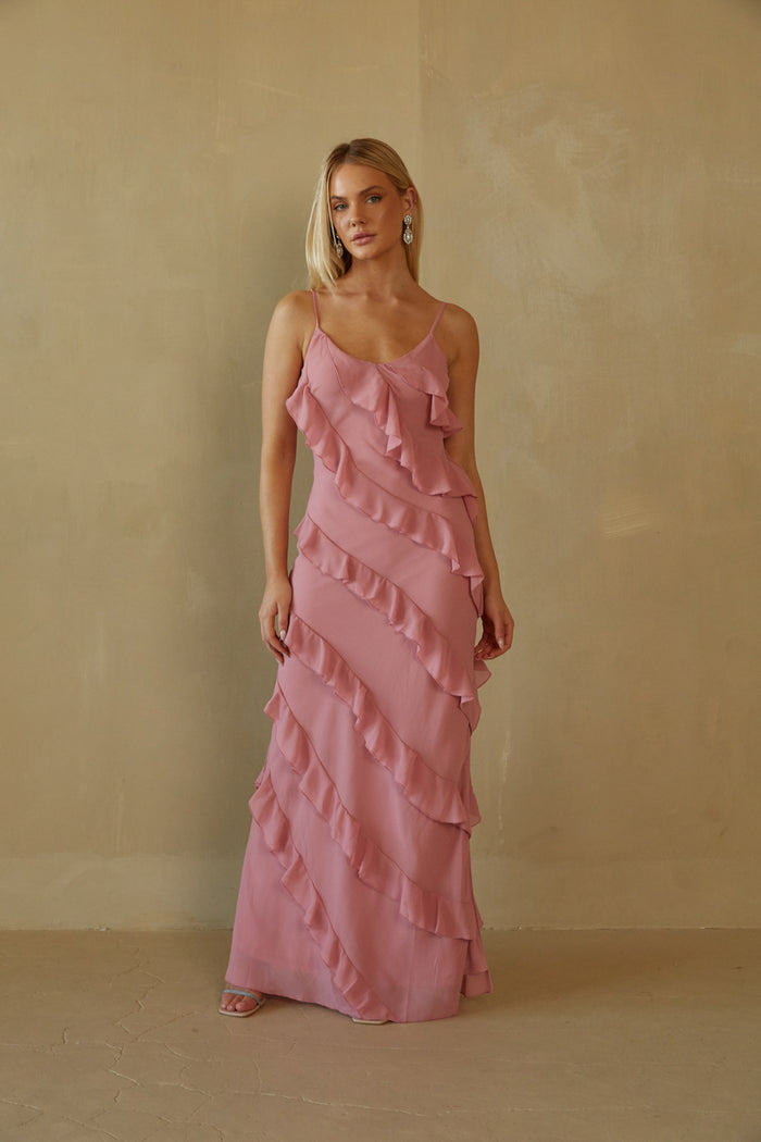 Elizabeth Tiered Ruffle Maxi Dress Shop American Threads Women's Trendy Online Boutique Elizabeth Tiered Ruffle Maxi Dress Shop American Threads Women's Trendy Online Boutique