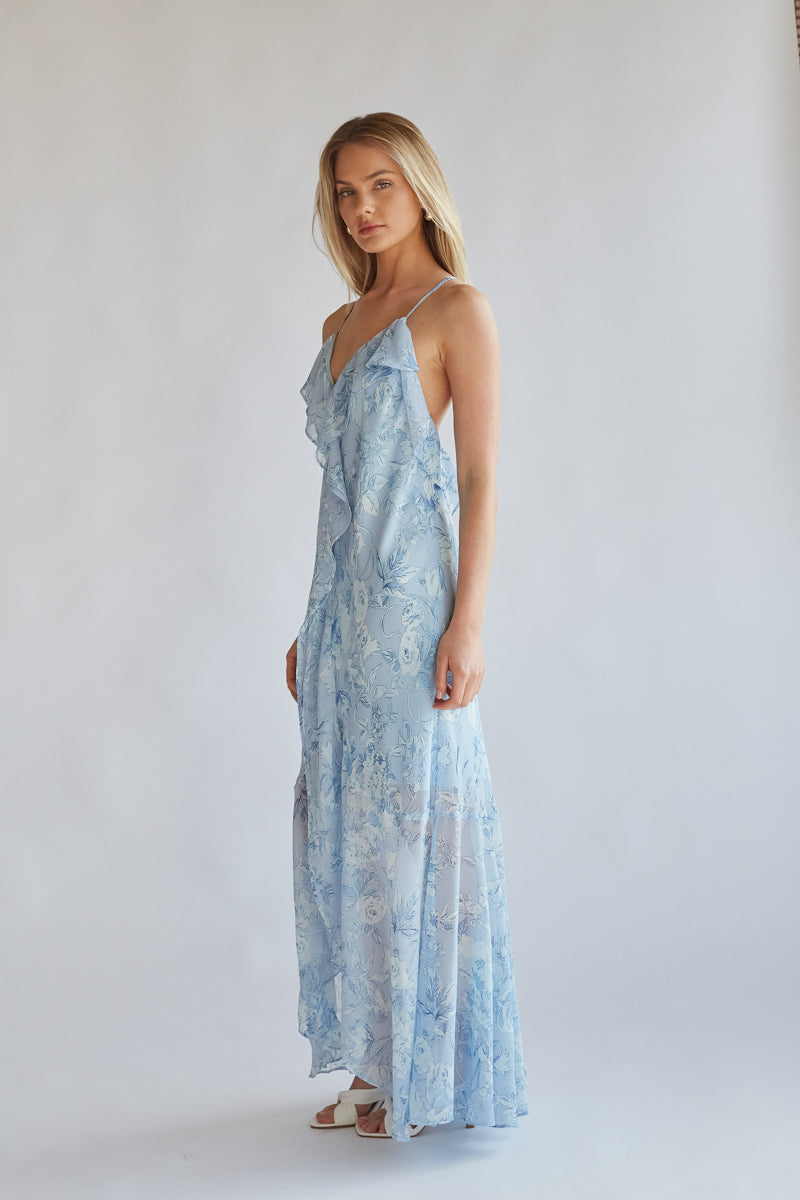 Ellery Floral Ruffle Maxi Dress Ellery Floral Ruffle Maxi Dress