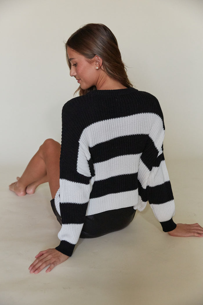 Emeline Ribbed Striped Sweater