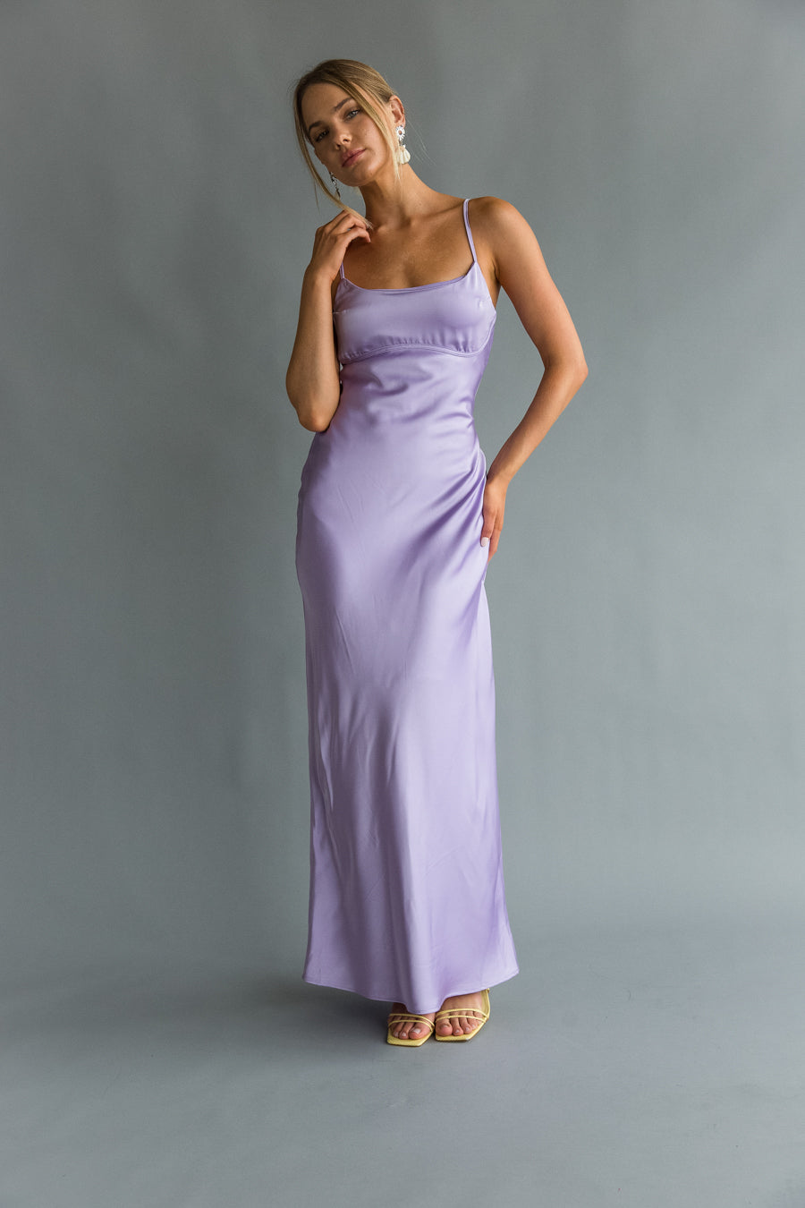 Emryn Open Back Maxi Dress • Shop American Threads Online Boutique Lavender / L