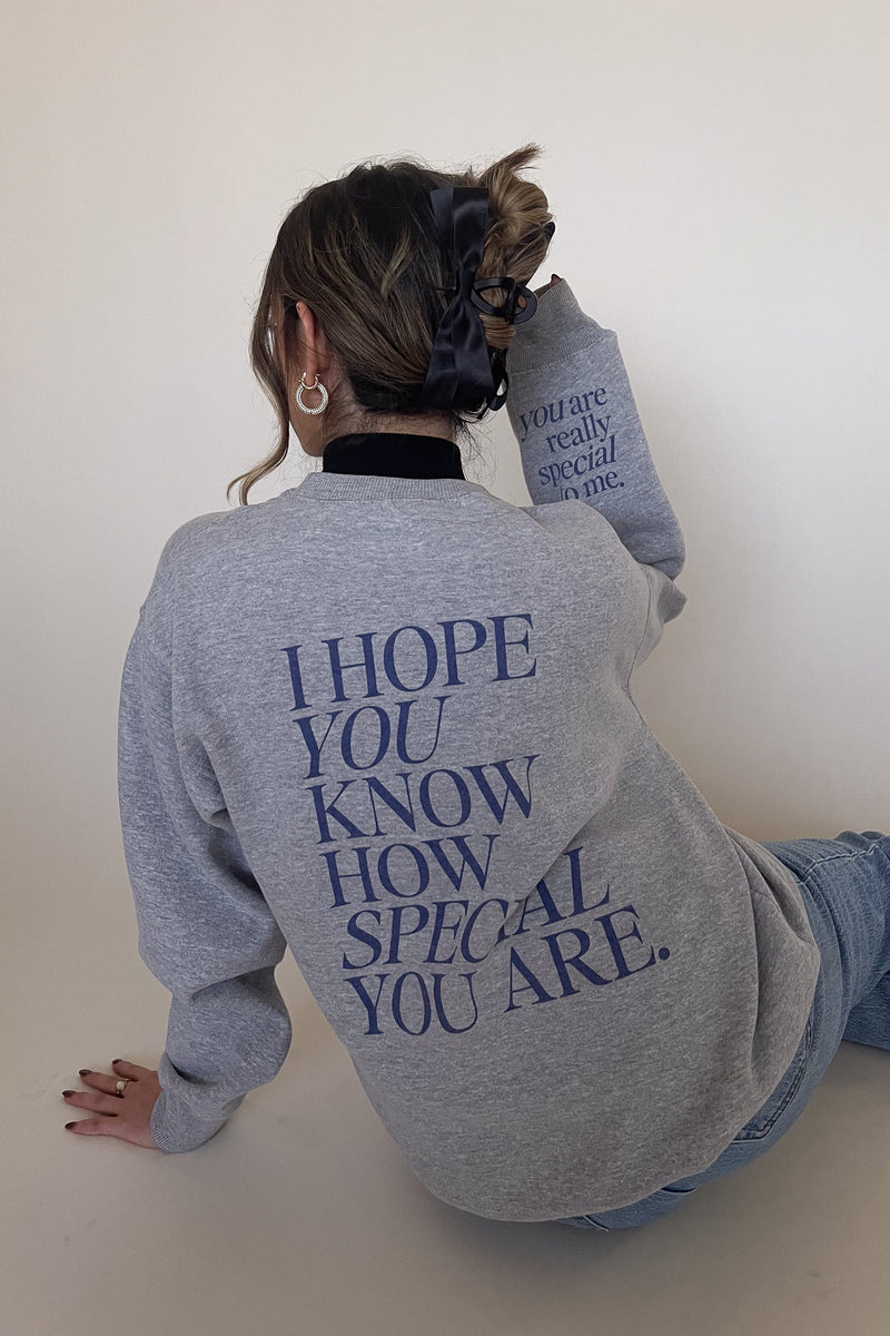 unique and comfy oversize crew neck sweatshirt |  For the Children Graphic Crew Neck | I hope you know how special you are crewneck