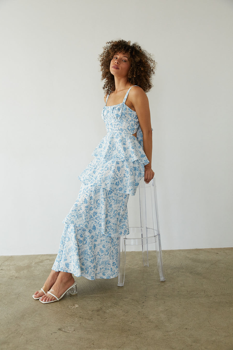 Everlee Bustier Tiered Maxi Dress • Shop American Threads Boutique