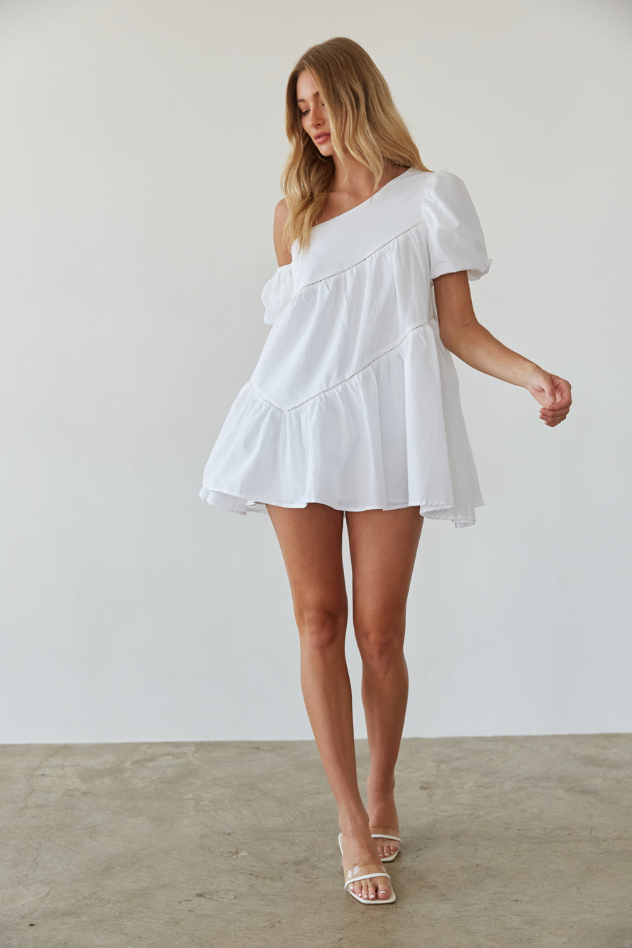 Francesca Puff Sleeve Babydoll Mini Dress • American Threads Boutique