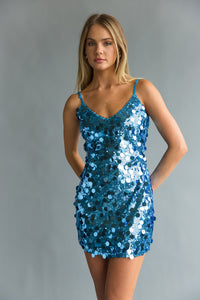 google sequin dresses Penny Lane Navy Sequin Mini Dress - US 4