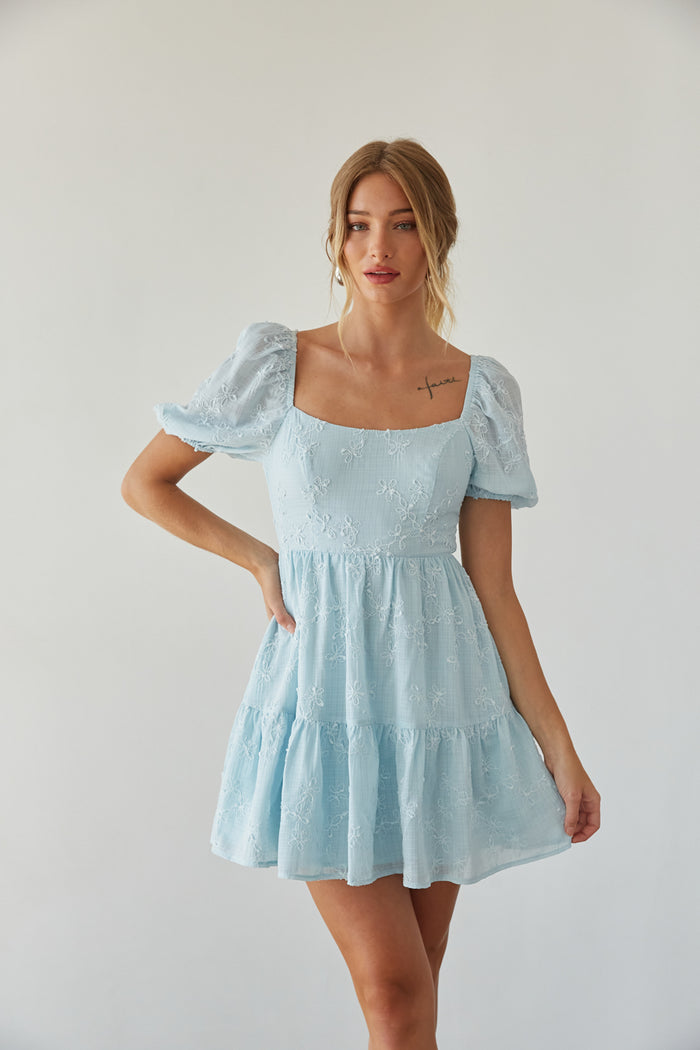 Hayden Puff Sleeve Babydoll Mini Dress