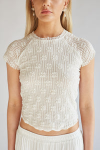 Charlize Short Sleeve Lace Top