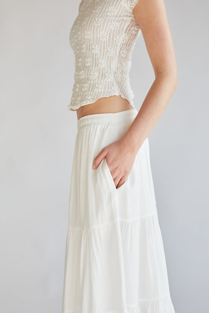 white maxi skirt with pockets | the best skirt for summer 2024