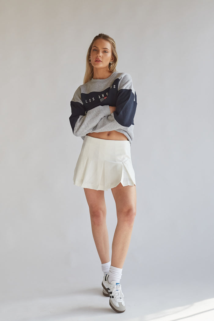 drop waist white pleated mini skirt | old money aesthetic wardrobe basics