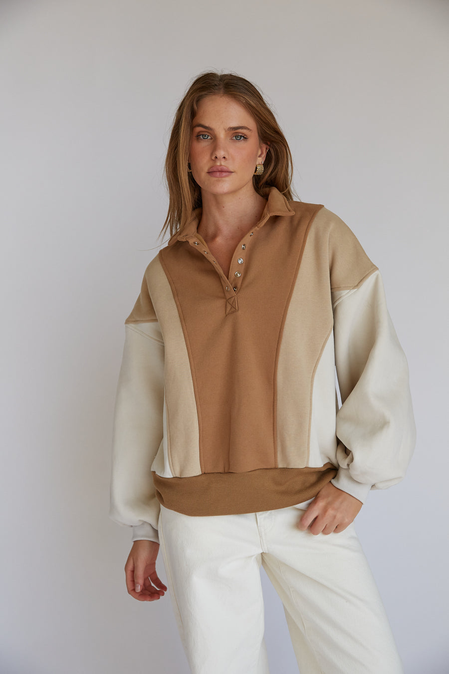 Ivy Quarter Button Pullover Sweatshirt | Shop American