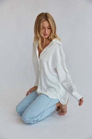 Julianna Cotton Button Up Shirt - White main image 1