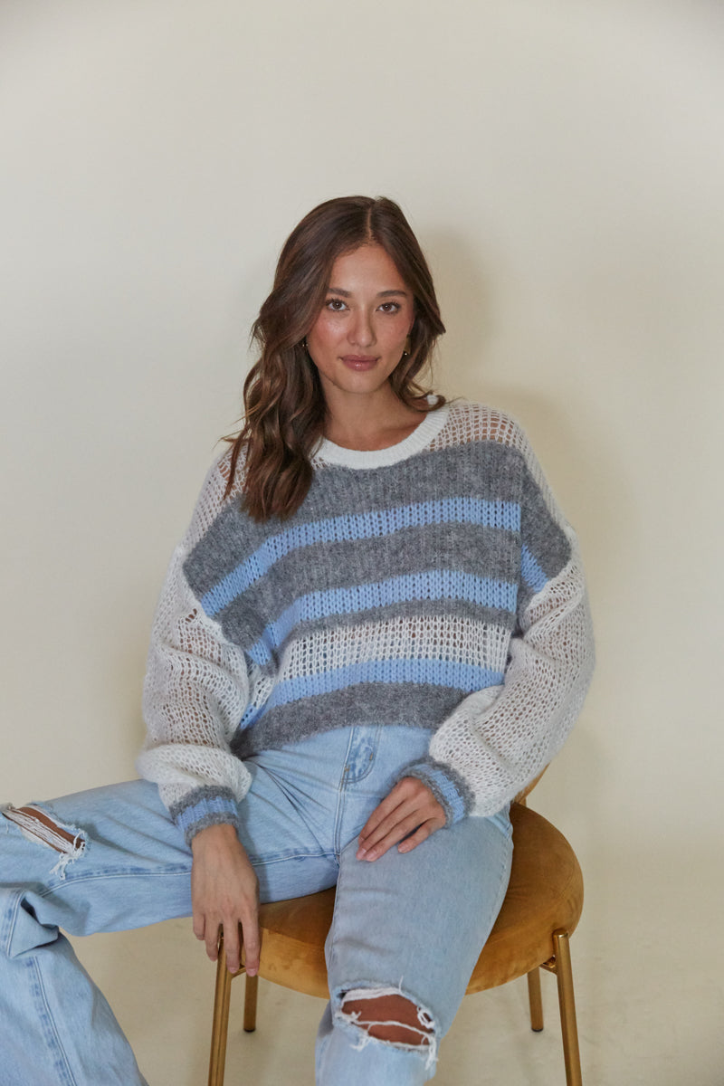 Kaia Striped Cropped Sweater