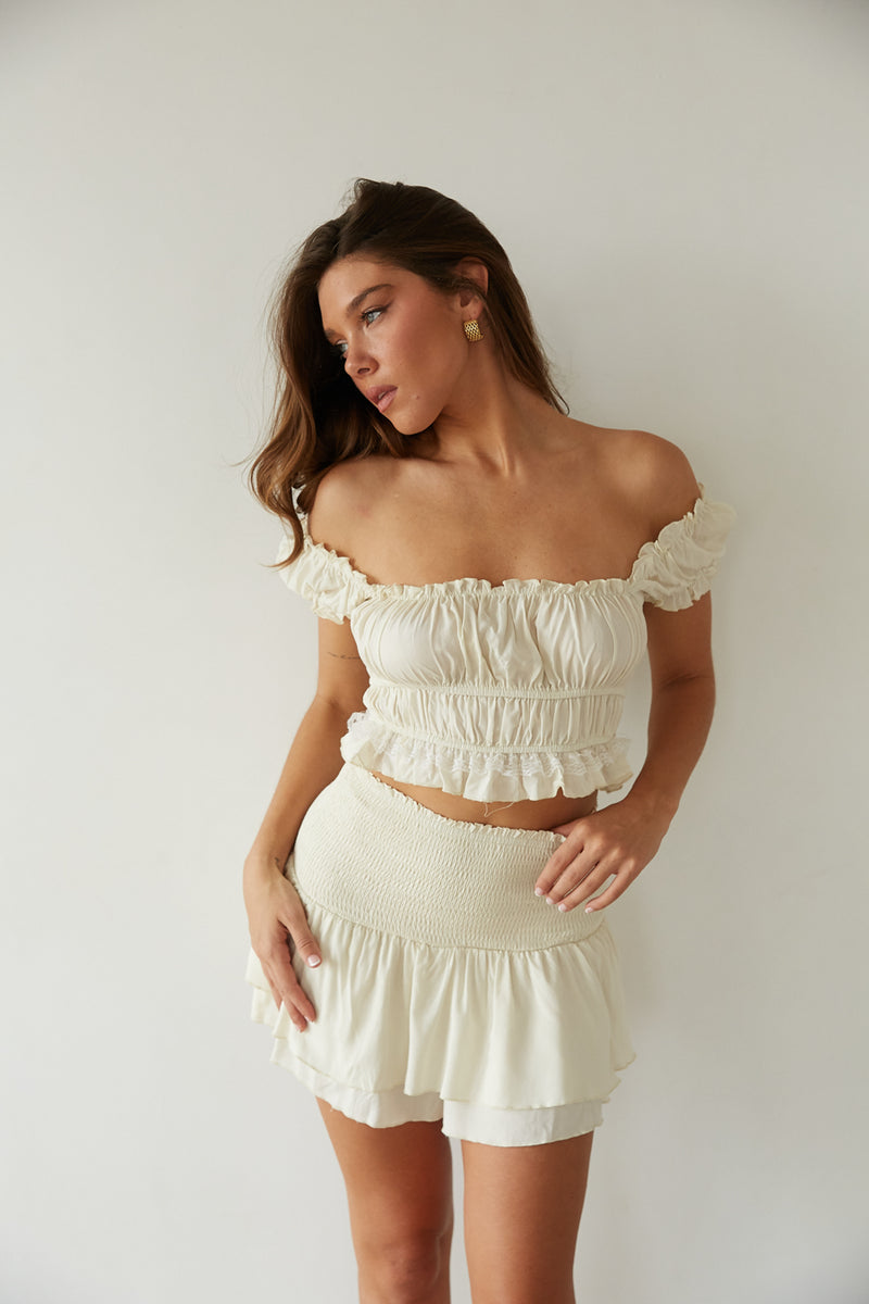 Kaylor Smocked Ruffle Skort Kaylor Smocked Ruffle Skort