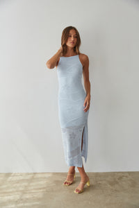 Keilani High Neck Open Knit Midi Dress Shop American Threads Women's Trendy Online Boutique Peach / S Keilani High Neck Open Knit Midi Dress Shop American Threads Women's Trendy Online Boutique Peach / S