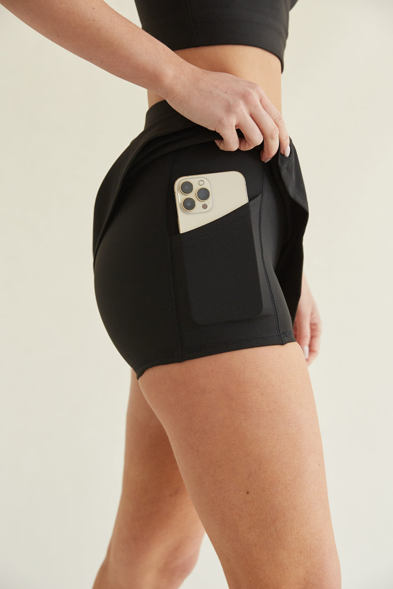 built-in shorts with pockets and butter-soft fabric