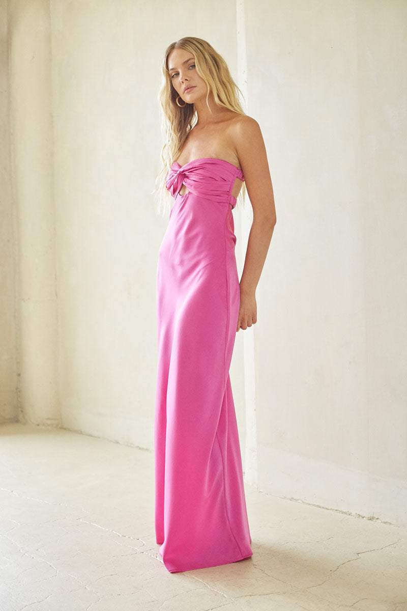 Kira Keyhole Open Back Maxi Dress