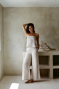 matching linen pants set - summer vacation otufit inspo - european summer - resort wear