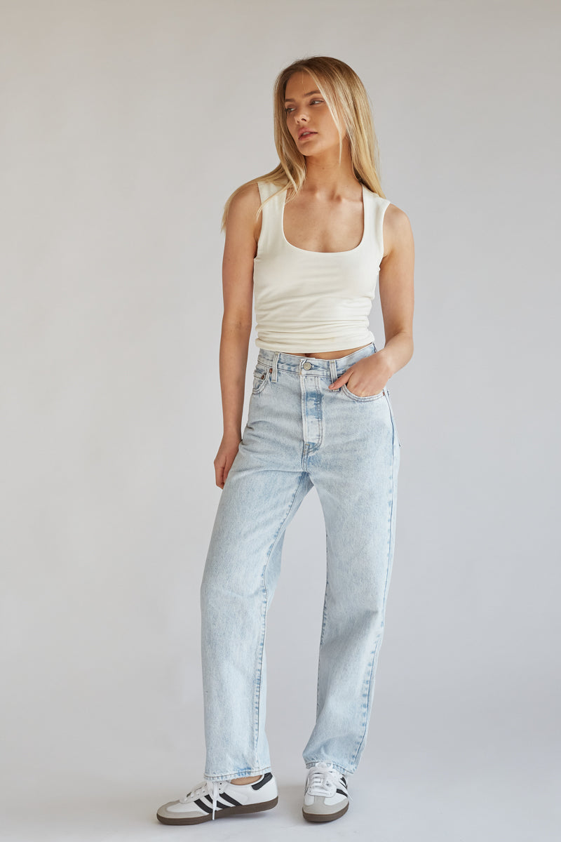 the best of Levi's 2024 | worn and washed out straight cut jeans
