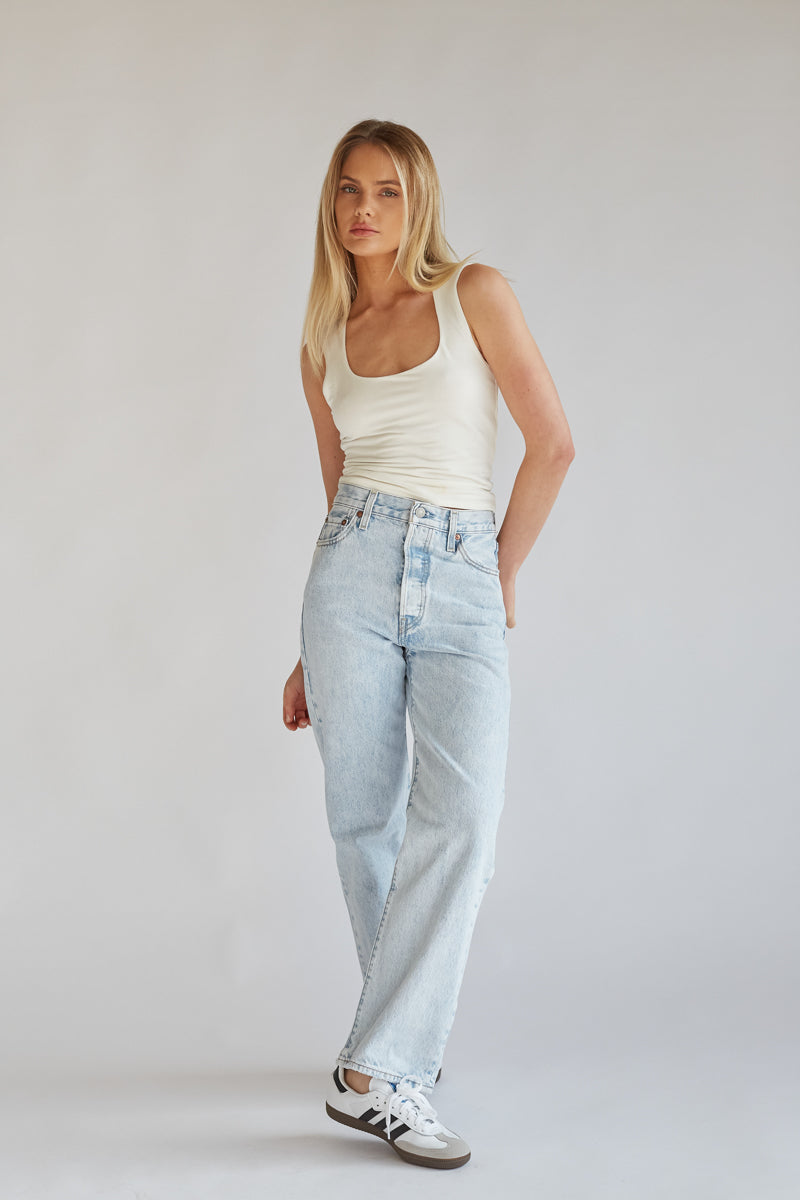 the best of Levi's 2024 | worn and washed out straight cut jeans