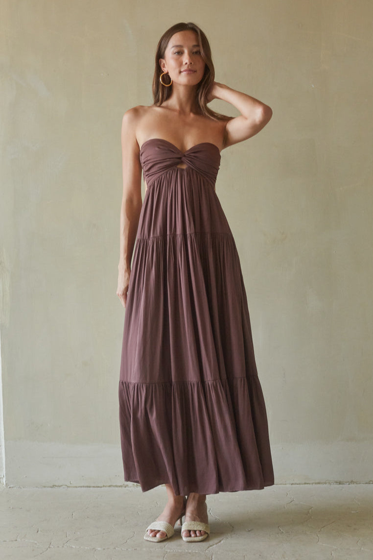Lilith Twist Front Maxi Dress