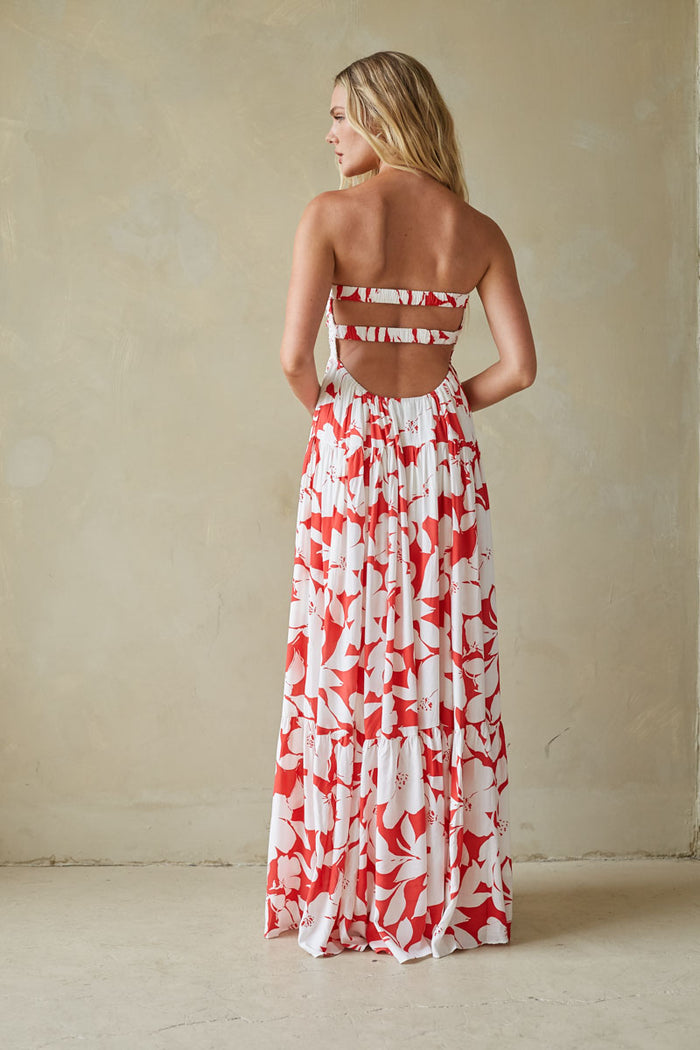 Strapless Dress Pattern Maxi Dress With Elastic Top Lilo Strapless Maxi Dress Shop American Threads Boutique Strapless Dress Pattern Maxi Dress With Elastic Top Lilo Strapless Maxi Dress Shop American Threads Boutique