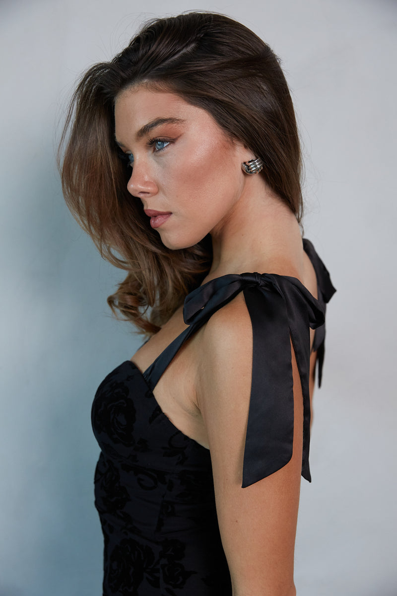 Maria Velvet Burnout Bodycon Mini Dress • Shop American Threads Online