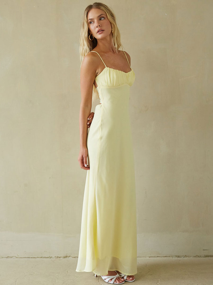 McKall Chiffon Maxi Dress | Shop American Threads Boutique Light Blue / M McKall Chiffon Maxi Dress | Shop American Threads Boutique Light Blue / M