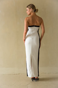 Meredith Contrast Bodycon Midi Dress, Contrast / S