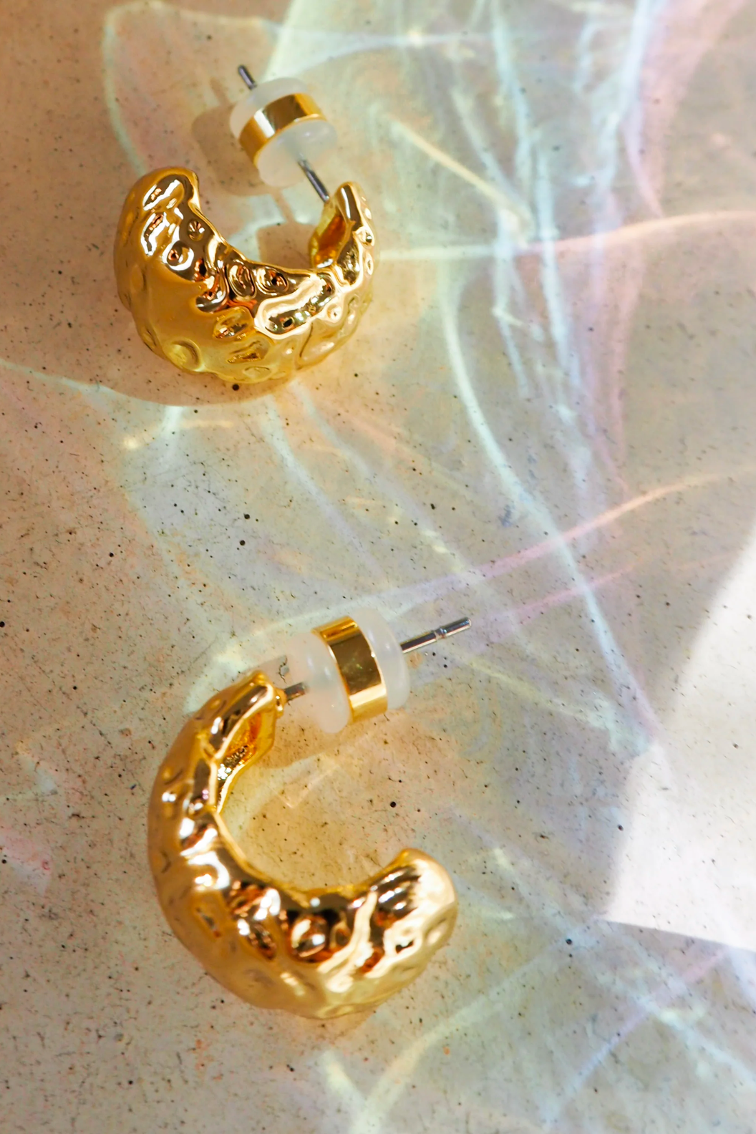 gold mini hoops earrings by luv aj