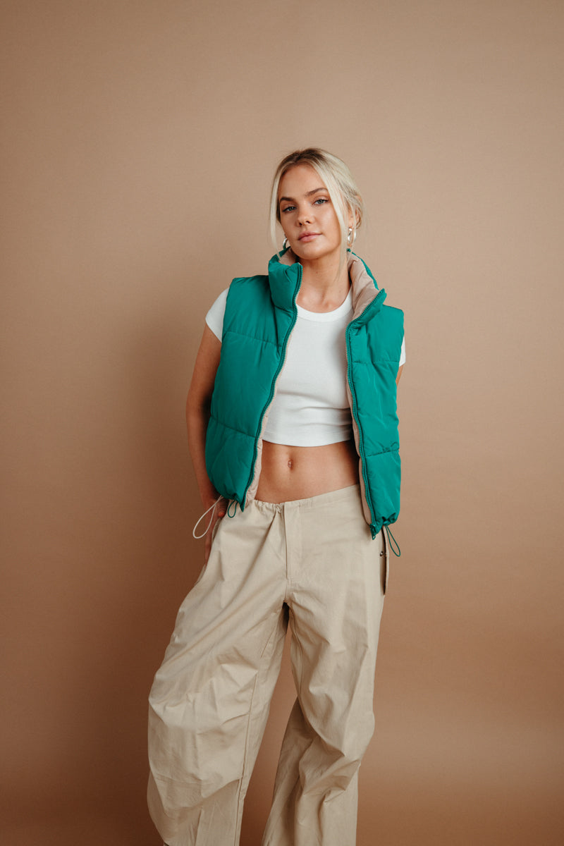 Morgan Reversible Puffer Vest • Shop American Threads Women's