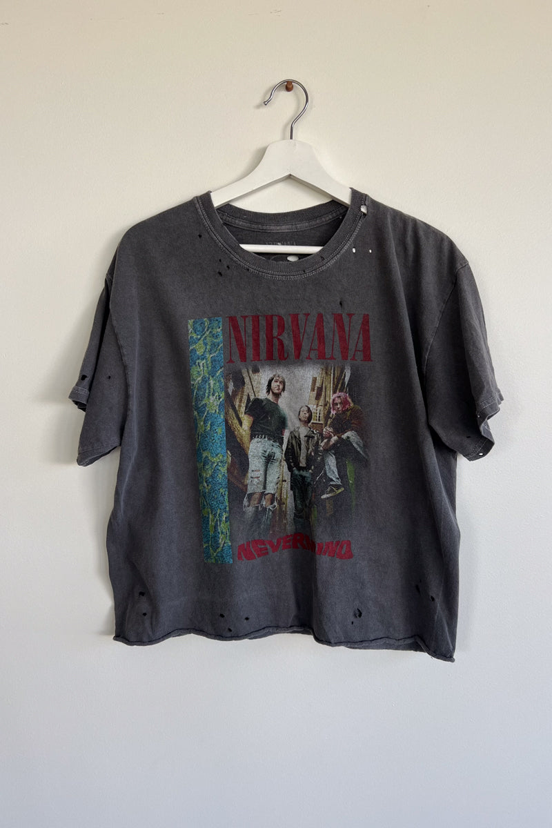 Nirvana Nevermind Cropped Vintage Tee