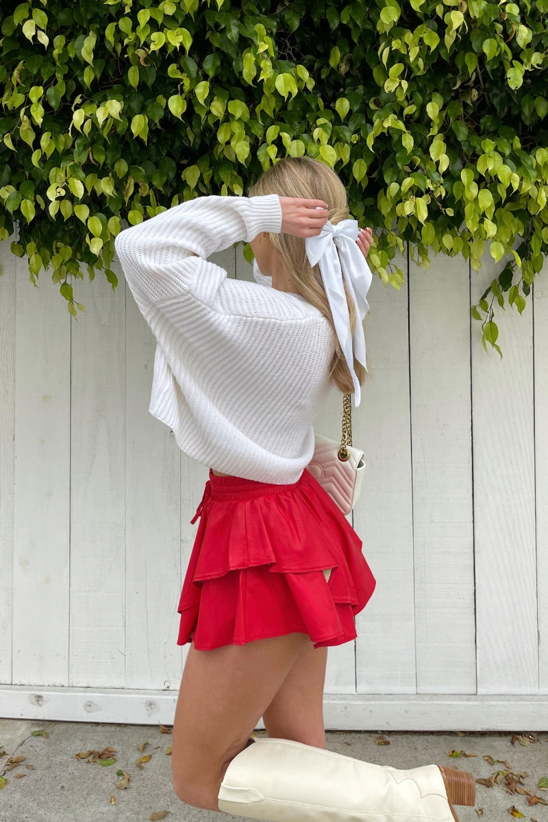 Piper Faux Leather Ruffle Shorts • American Threads Women's Boutique