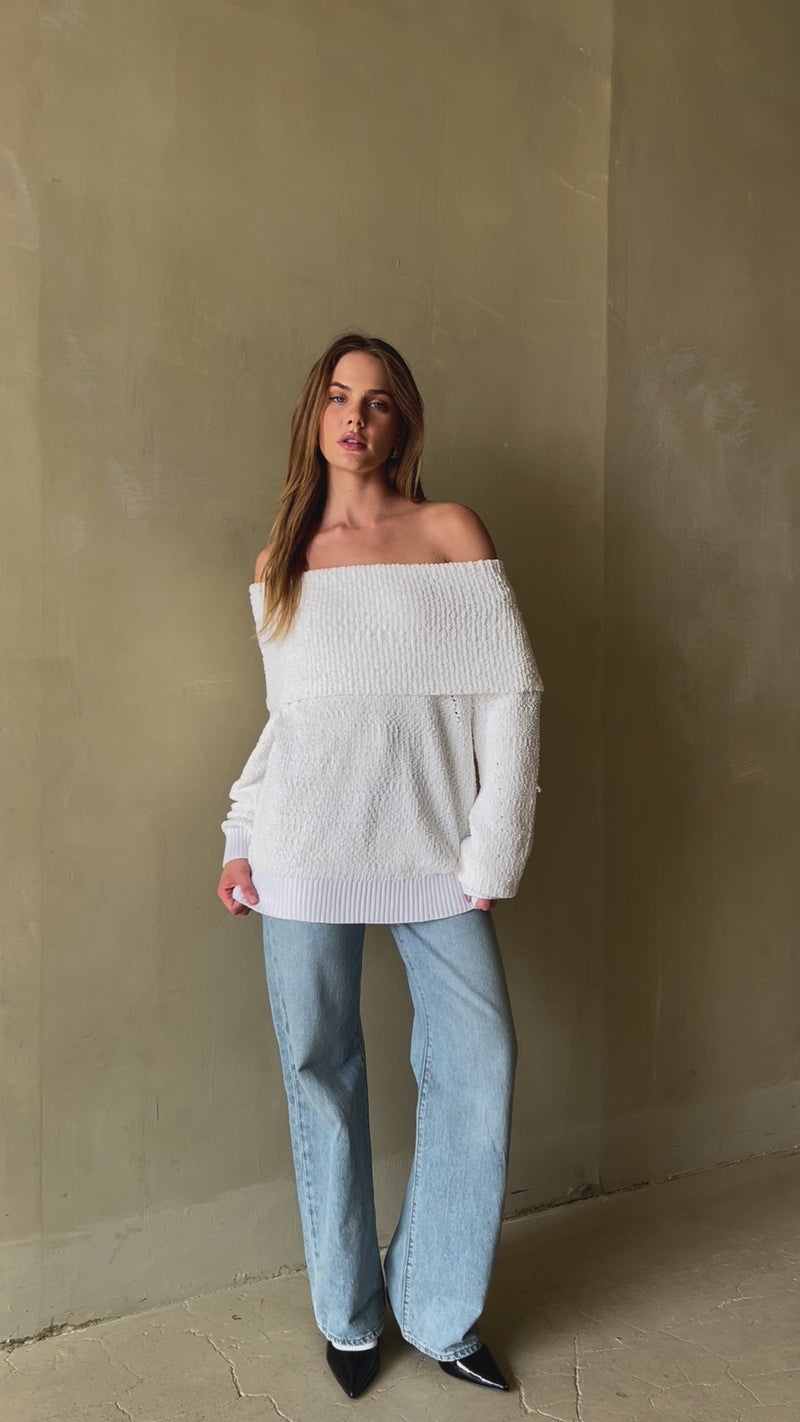 Kayla Plush Off the Shoulder Sweater