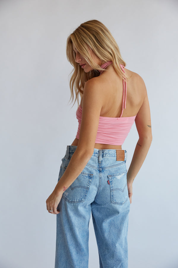 Alanna Feather Detail Bustier Top