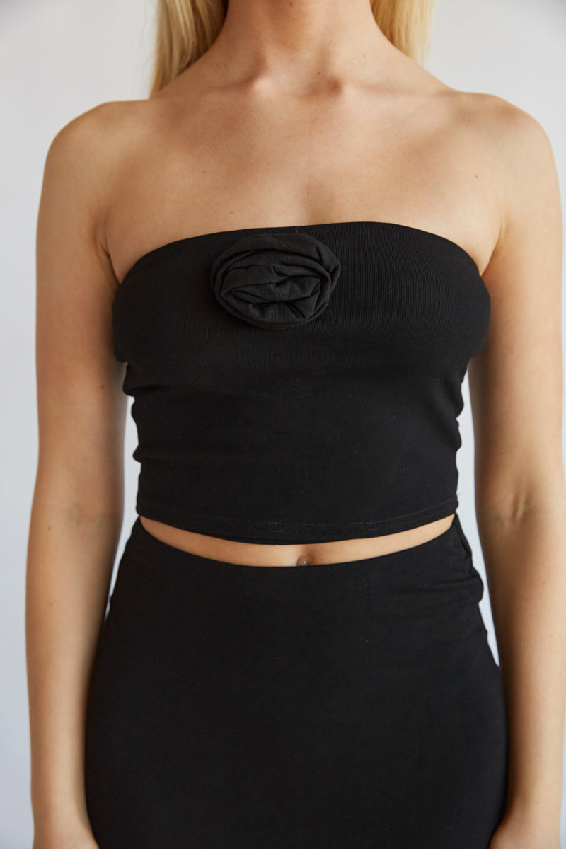 Rosalyn Rosette Tube Top • Shop American Threads Women's Trendy Online Boutique