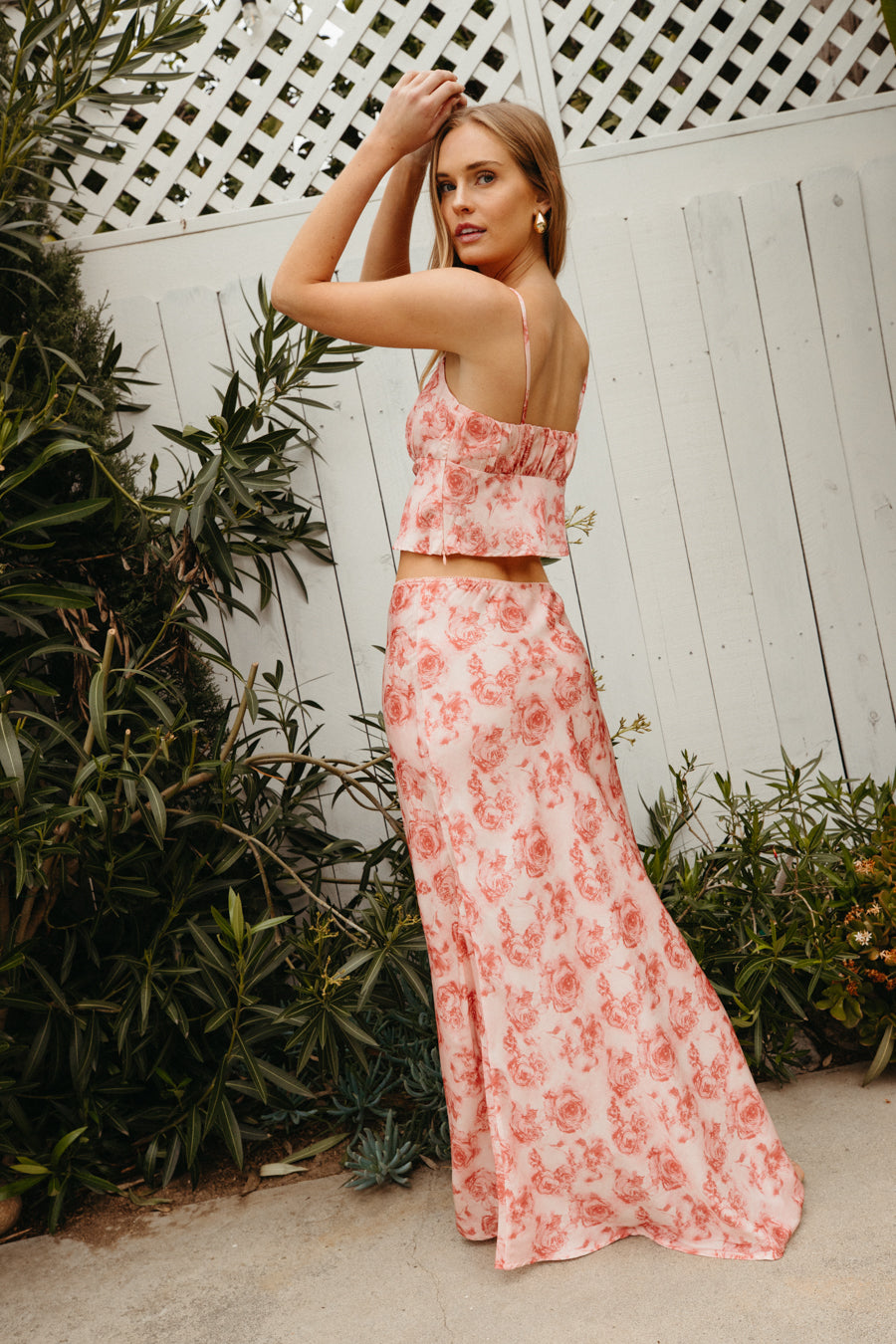 vintage floral print matching  maxi set | hamptons summer aesthetic outfit