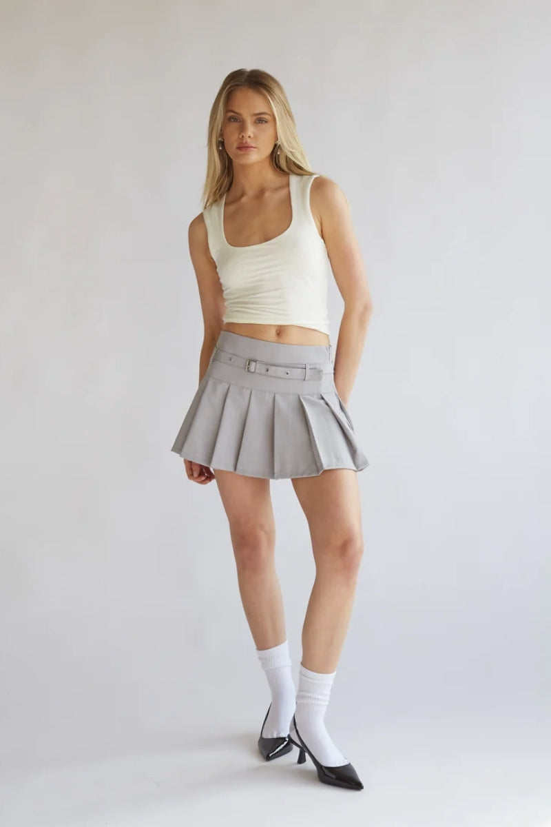 Pleated Flared Mini Skirt Women's Pleated Skater Skirt Basic