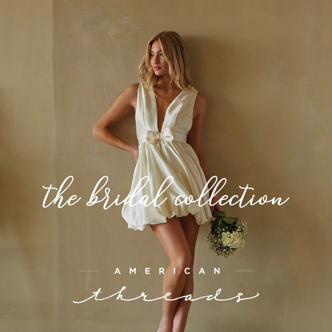 beautiful bridal shower dress with lime wash background - shop the bridal collection at american threads