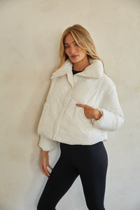 Violet Cloud Puffer Jacket