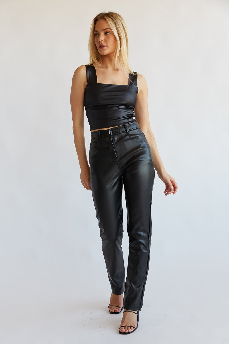 date night outfit boutique - new leather pants 2023 - cute and affordable leather pants 