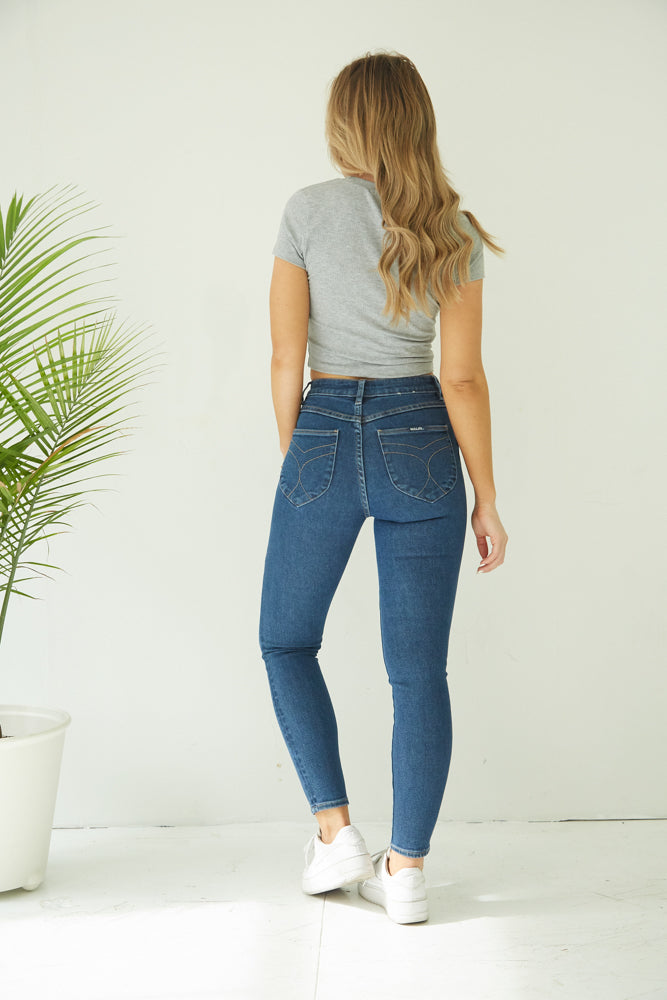 Rolla's Westcoast Skinny Jeans In Bayside Blue