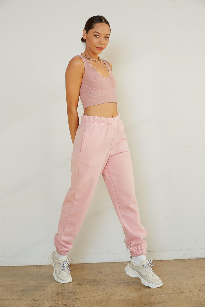 90s Baggy Sweatpants In Pink