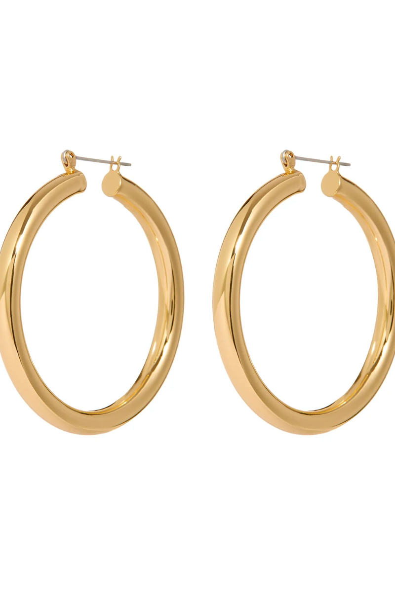 gold hoop earrings from LUV AJ